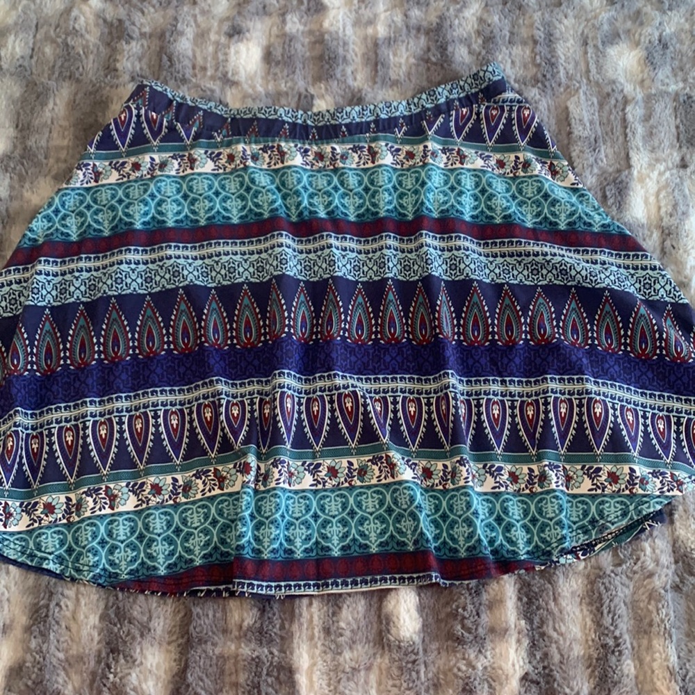 LA Hearts Patterned Circle Skirt/Skater Skirt Size Large
